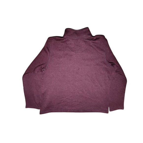 Eddie Bauer Men's XXL 1/4 Zip Pullover Sweater Maroon Polyester - Picture 7 of 7